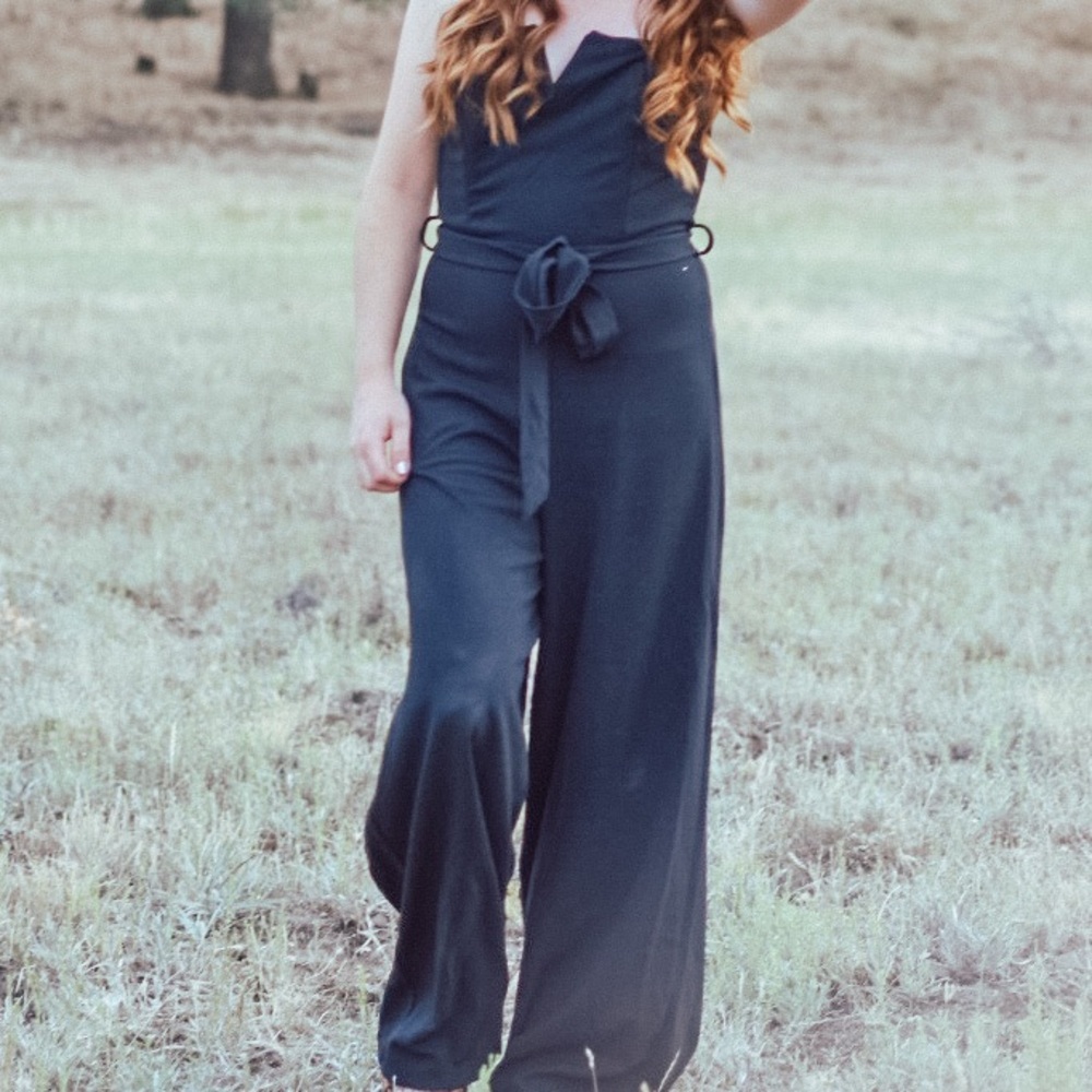 Strapless Black Jumpsuit